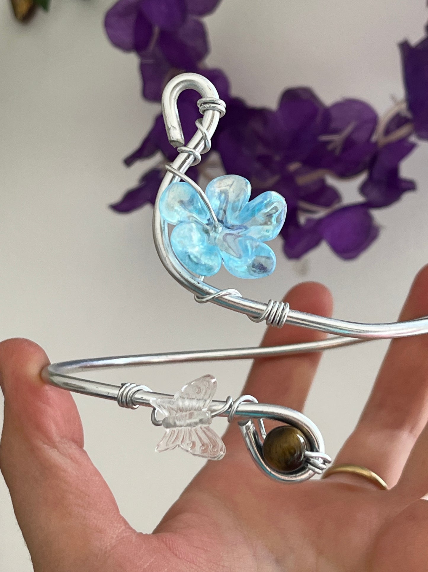 daisy flower butterfly armcuff