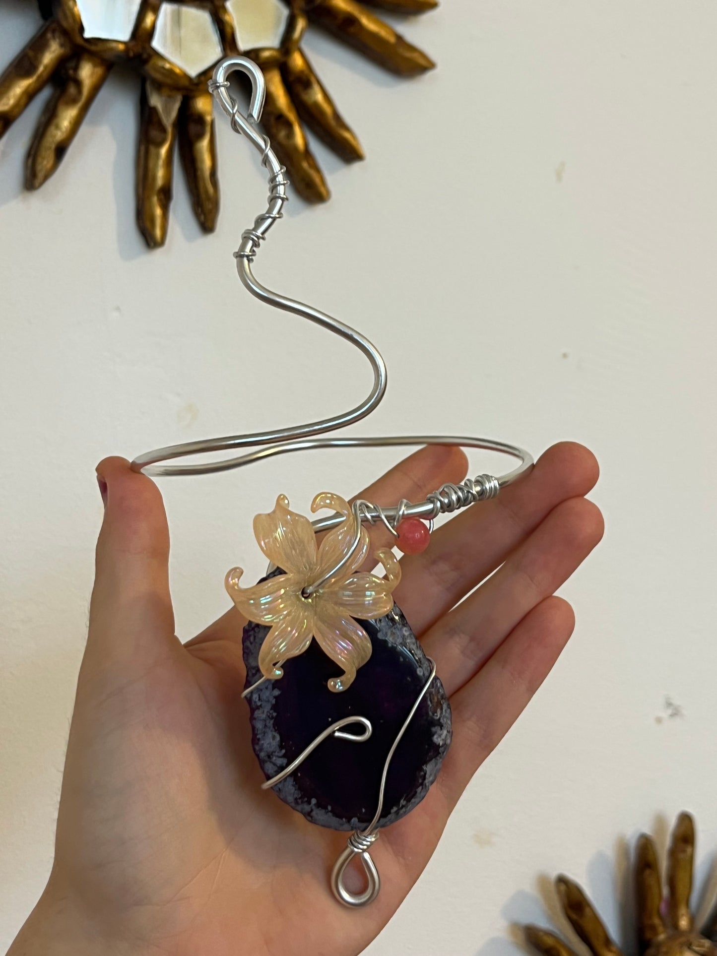 armcuff agate flower