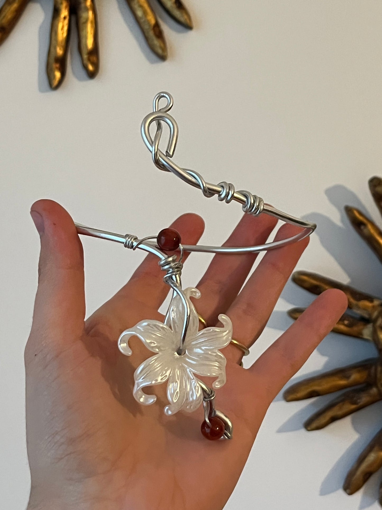 armcuff flower beads