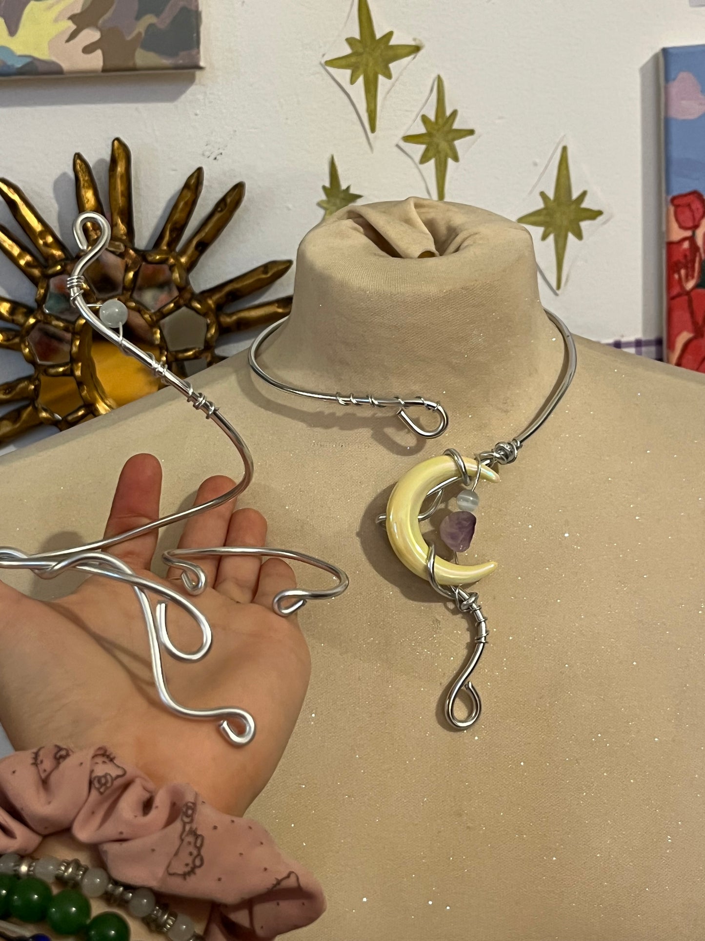 set da 3 collana armcuff bracciale