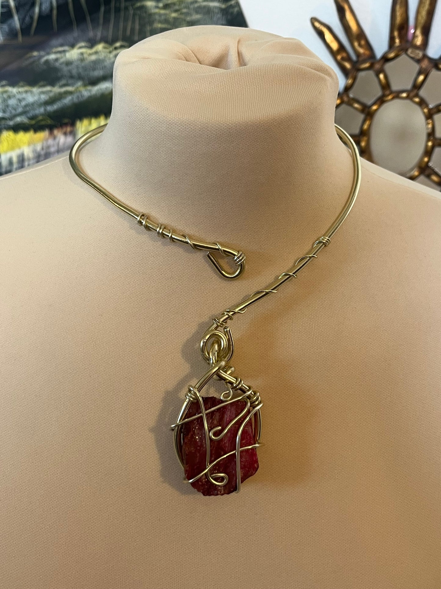 love witch inspired necklace real stone