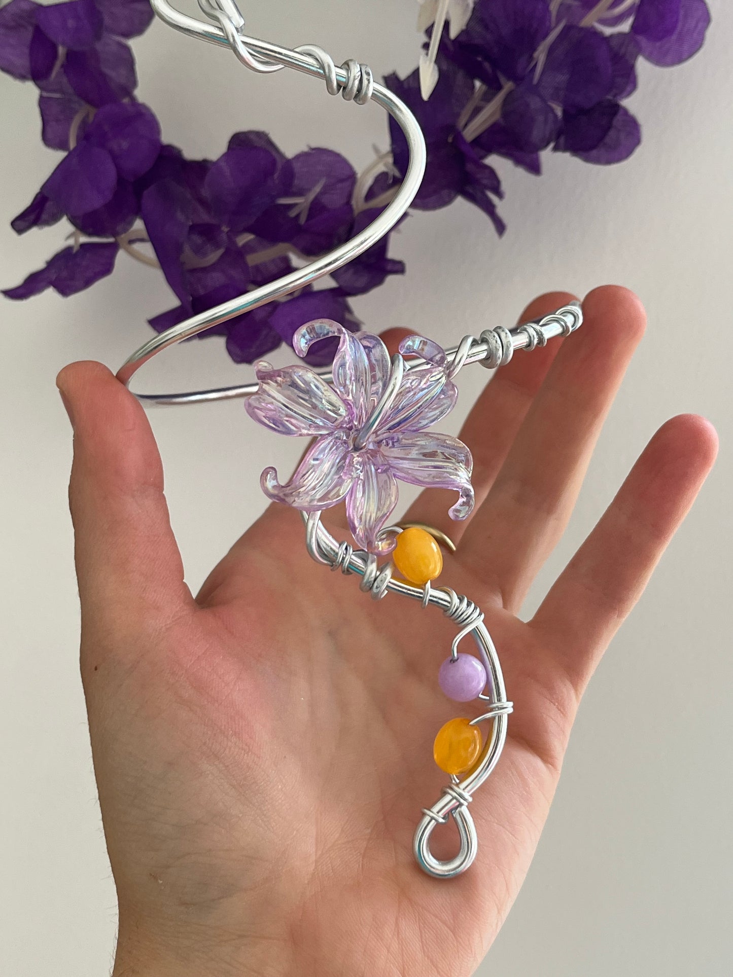 primula orange beads armcuff
