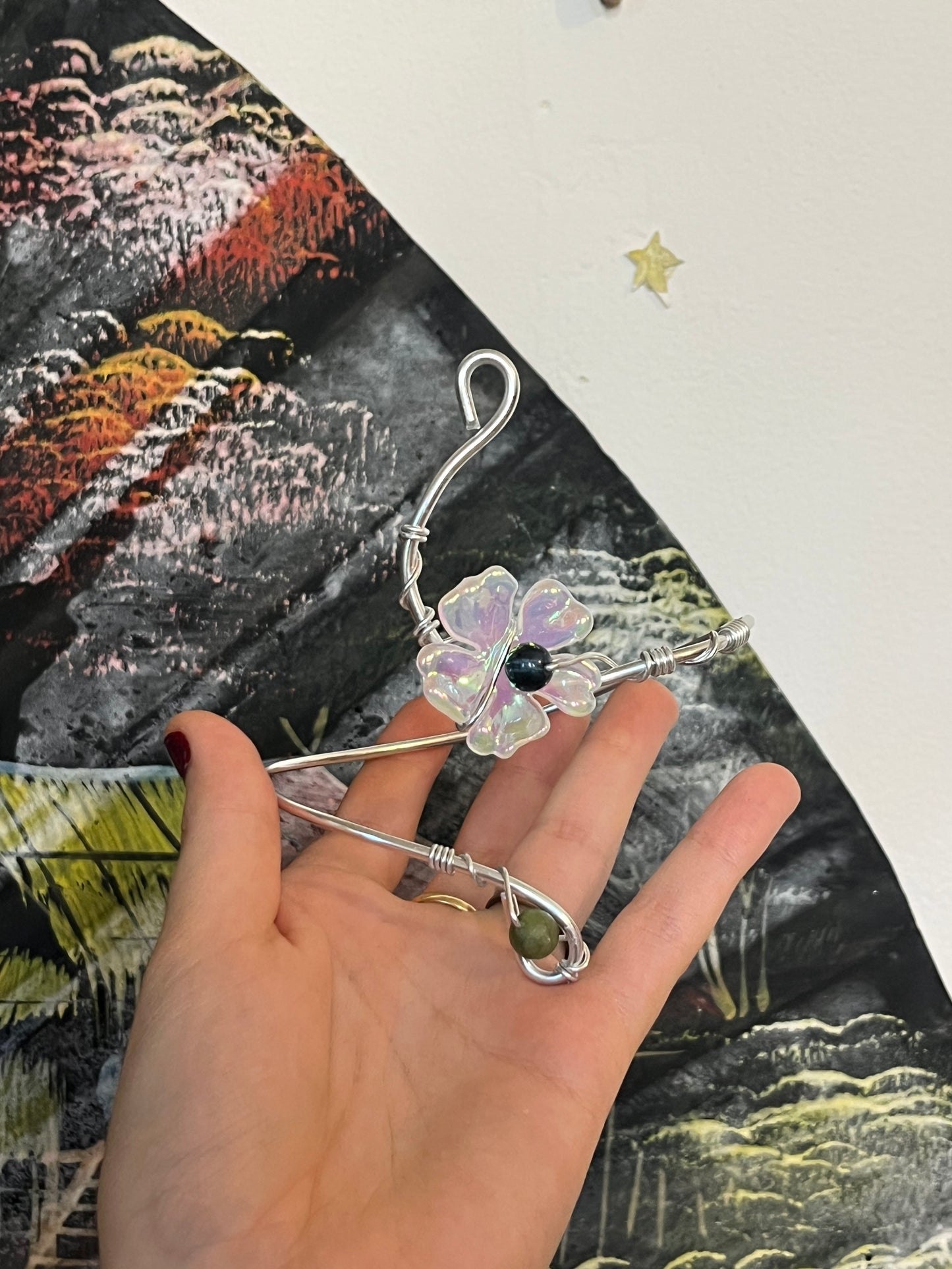 armcuff flower beads