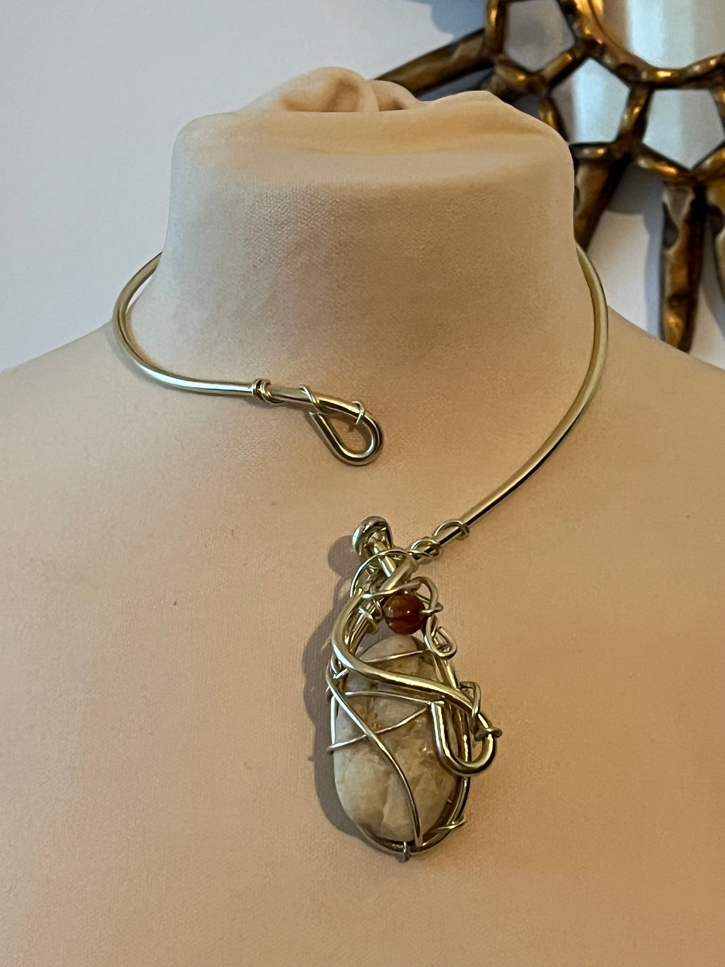 necklace real stone bead