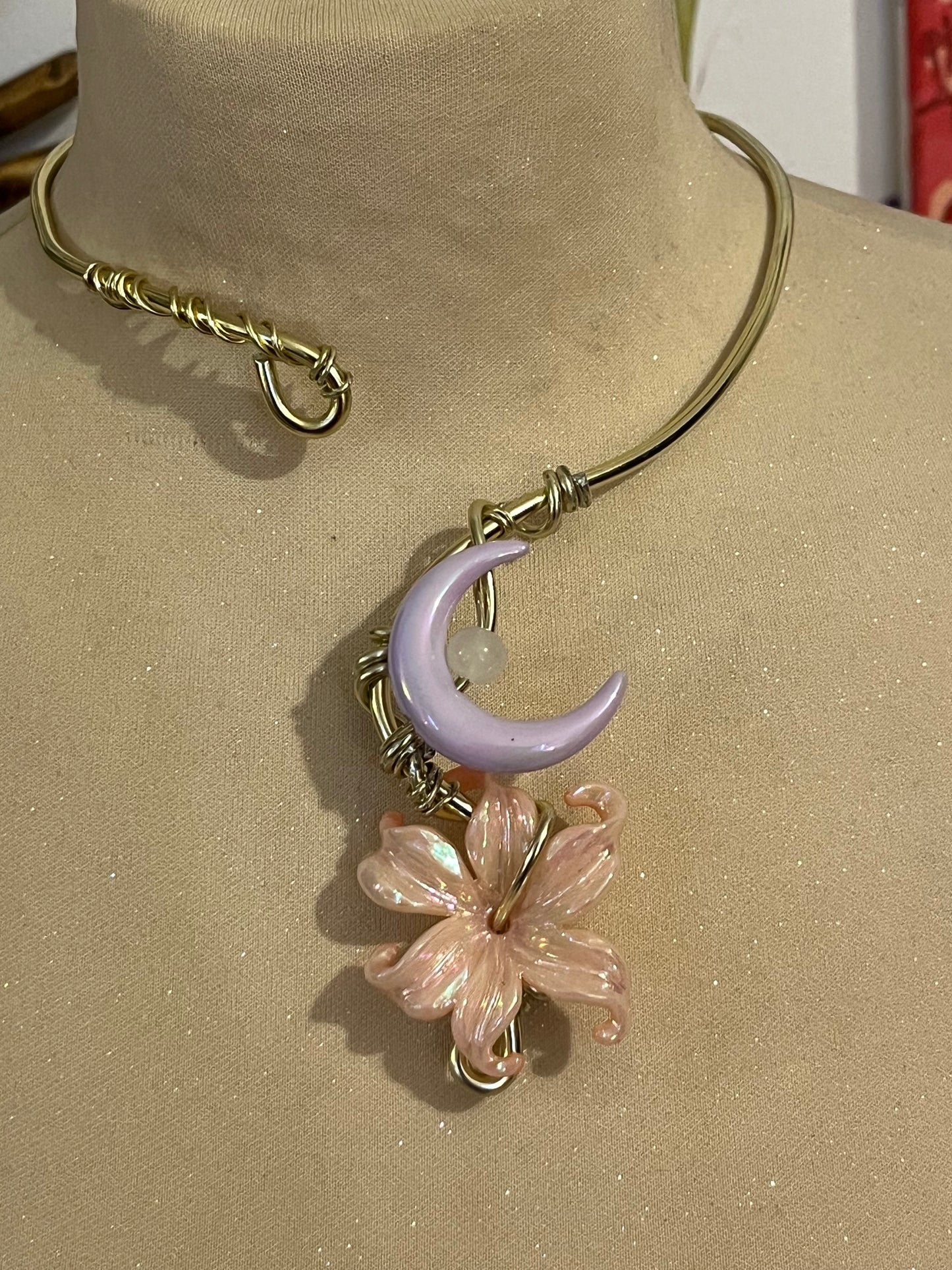 collana necklace luna fiore