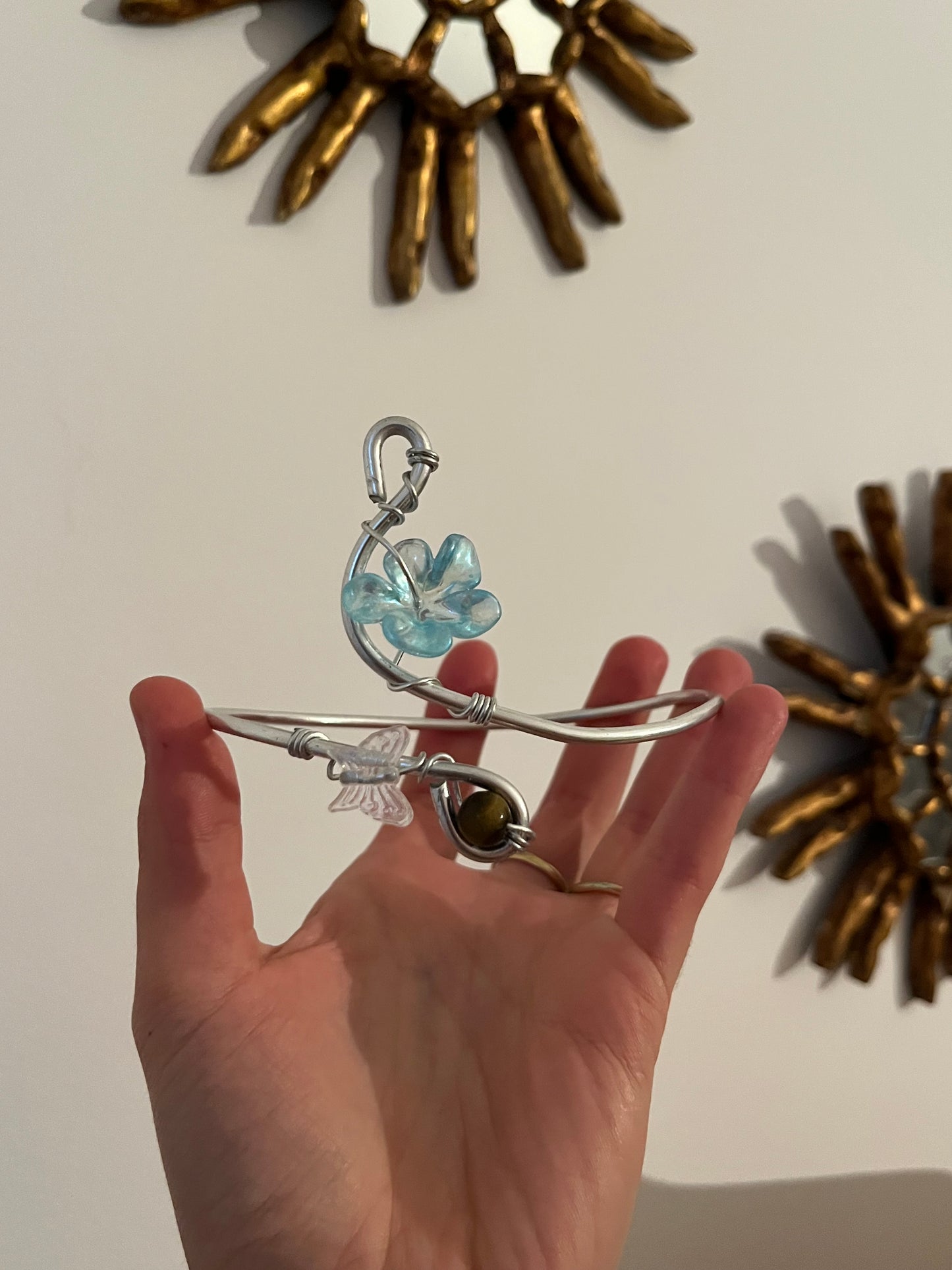 armcuff flower butterfly bead