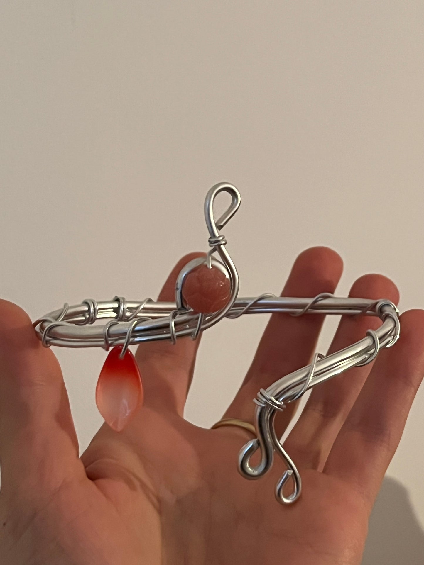 1armcuff glass petal beads