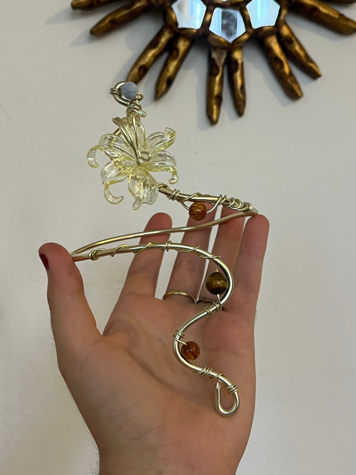 armcuff flower beads