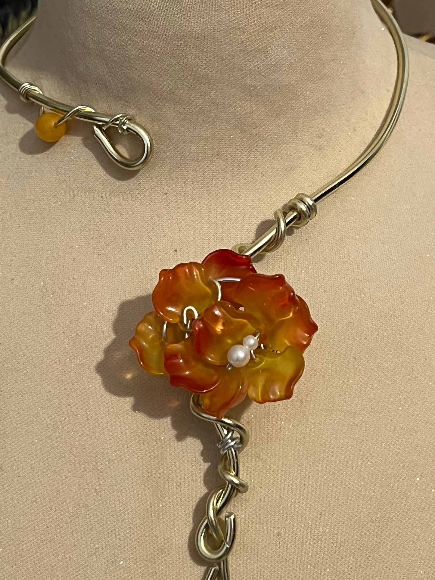 1necklace handmade flower