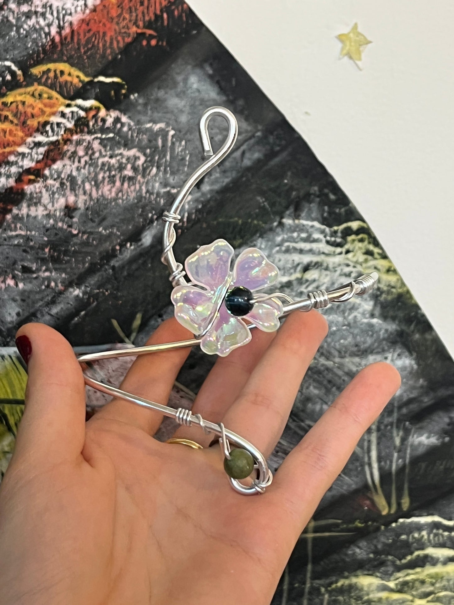 armcuff flower beads