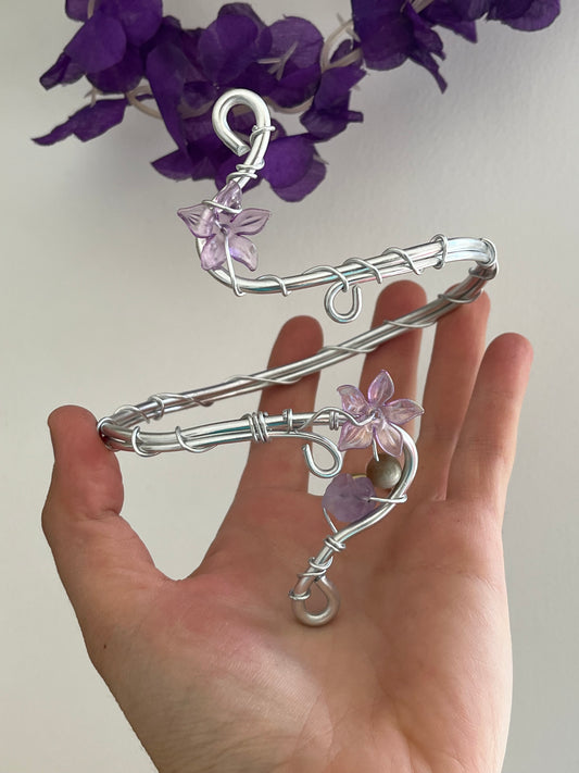 violet flowers armcuff