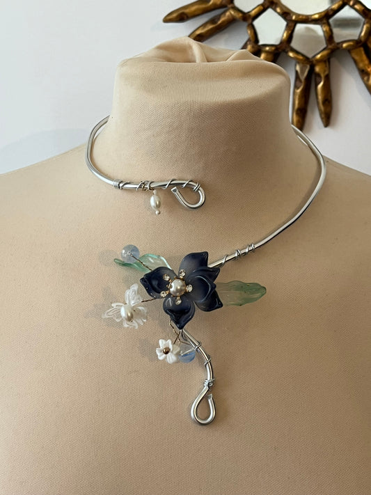 1fairy butterfly flower necklace