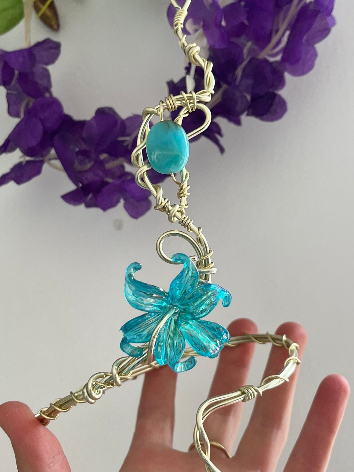 turquoise fairy flower armcuff