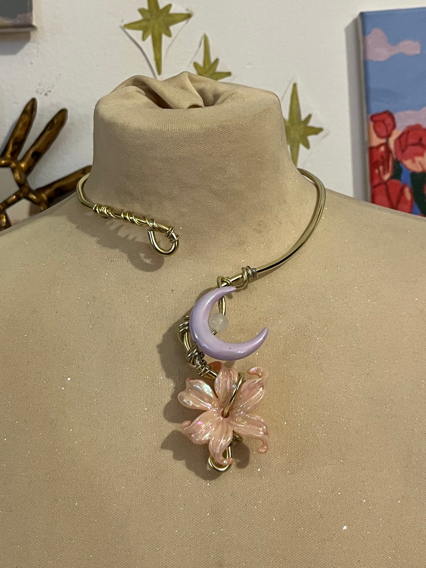 collana necklace luna fiore