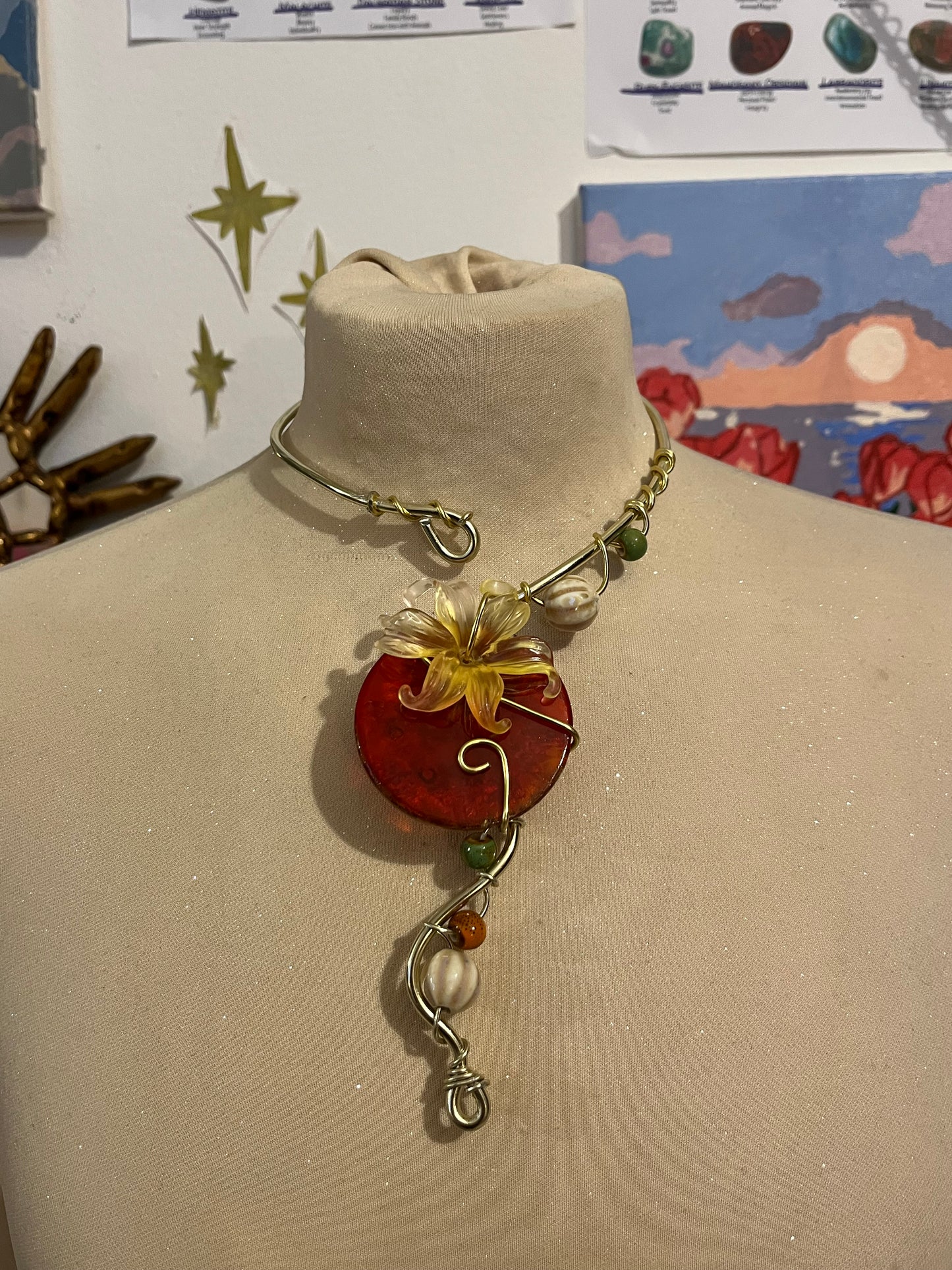 collana dettaglio arancione