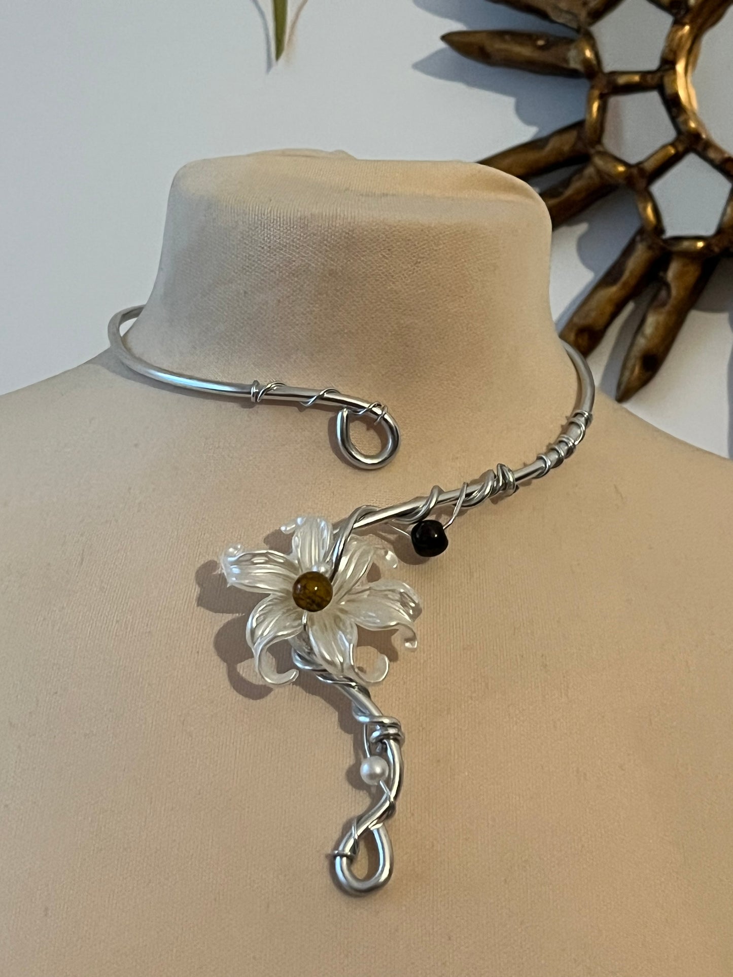 1beads flower necklace