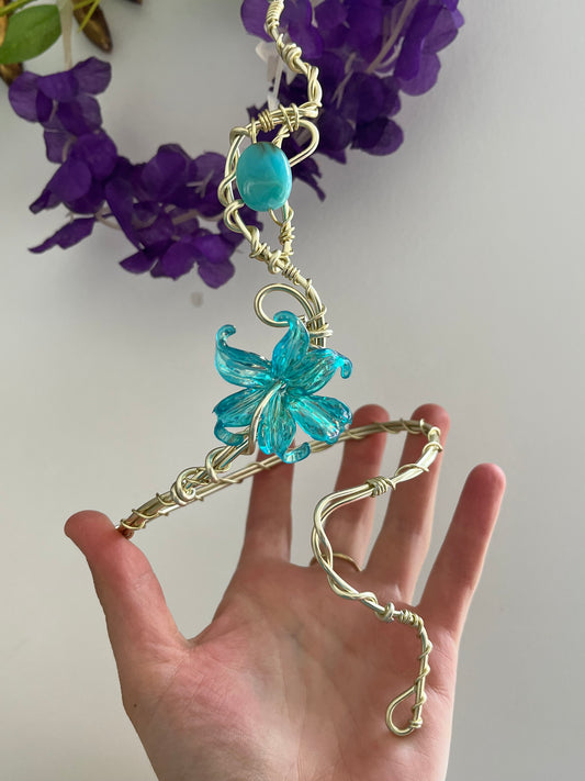 turquoise fairy flower armcuff