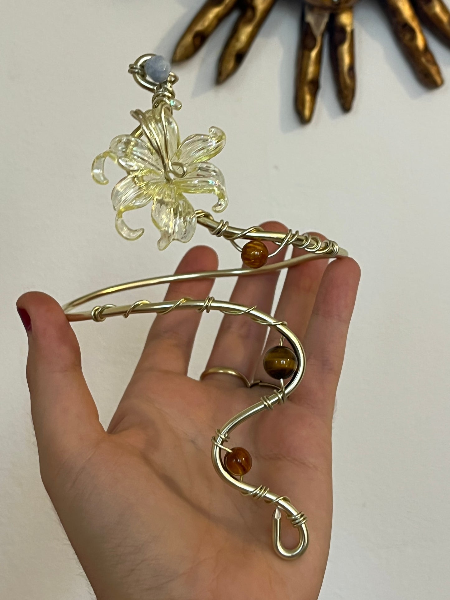 armcuff flower beads