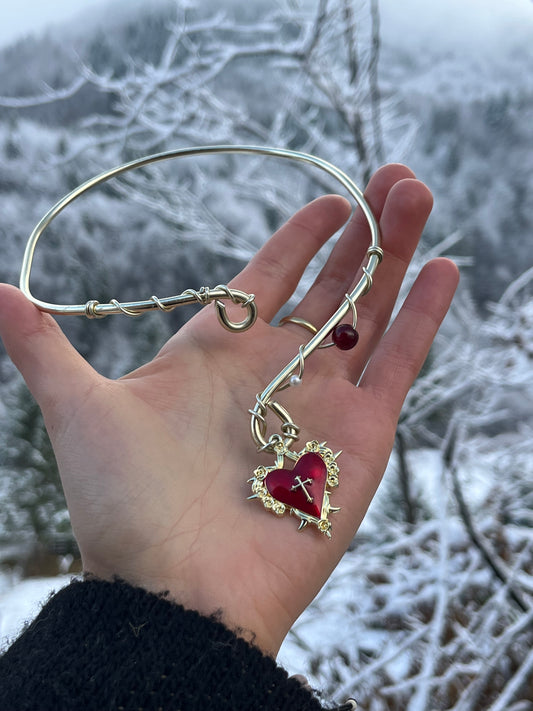 1winter necklace heart