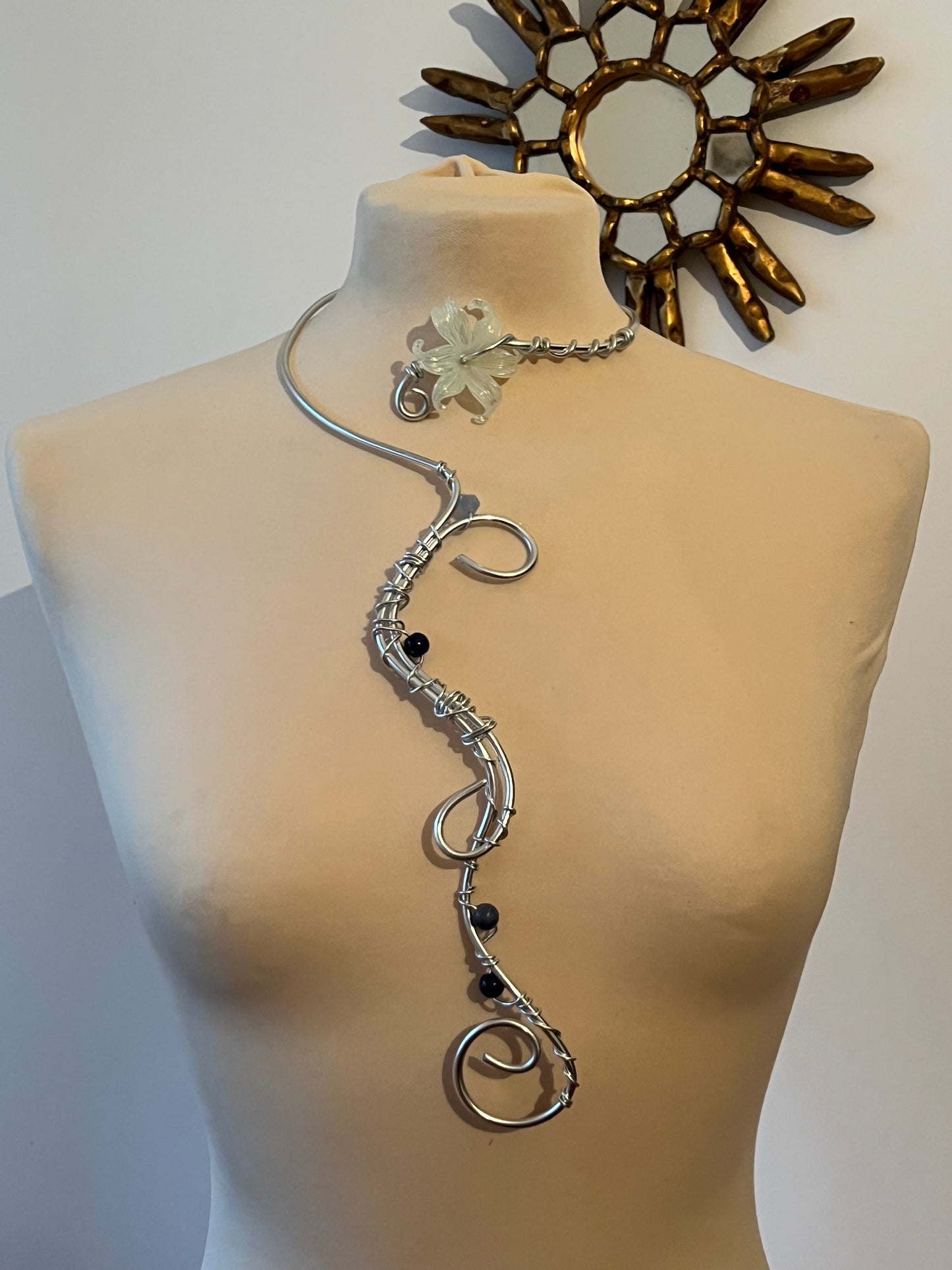 long flower necklace