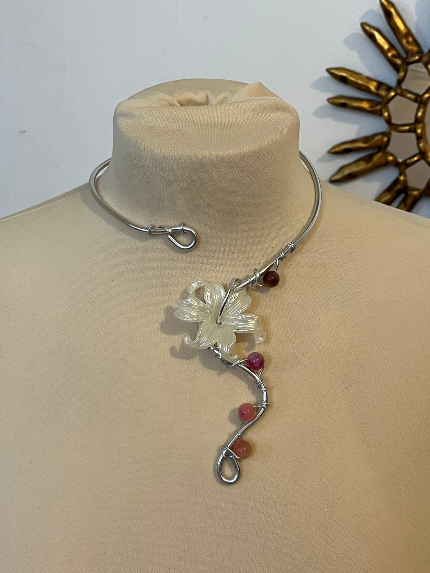 necklace flower beads