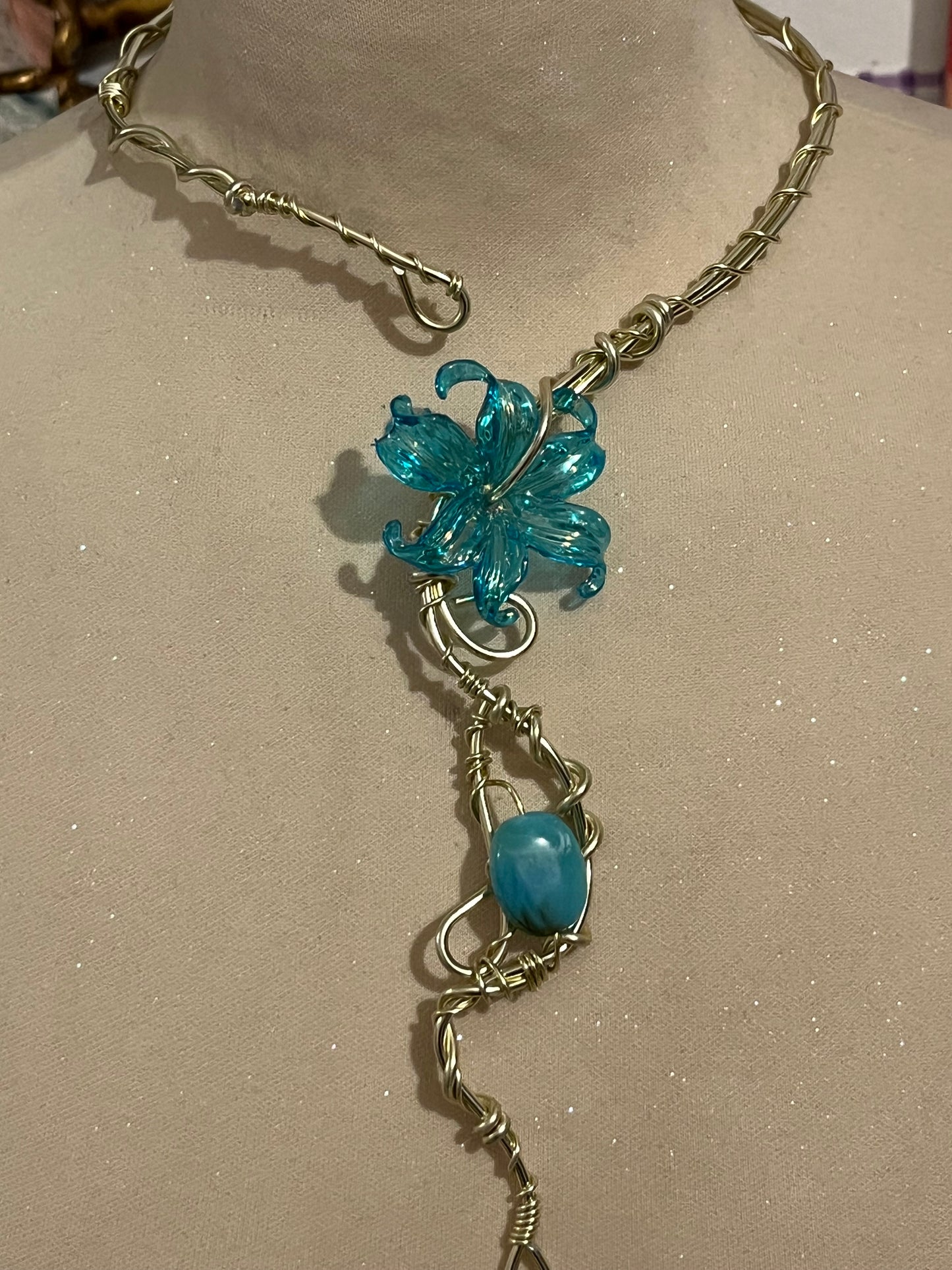 necklace egypt beads gold colour