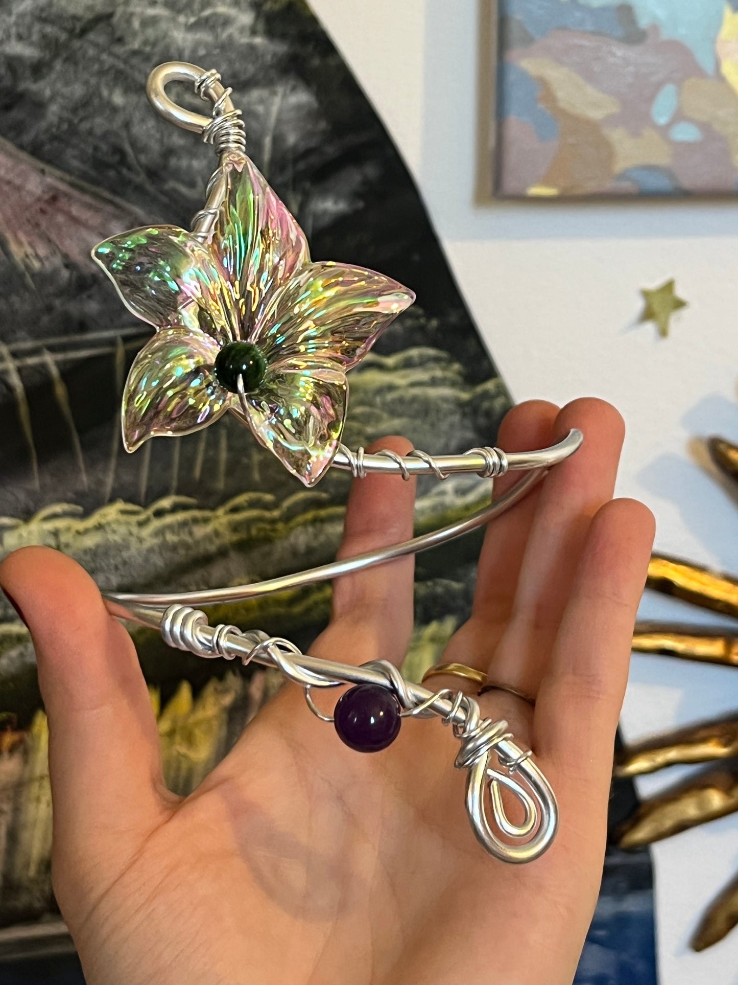 armcuff beads flower