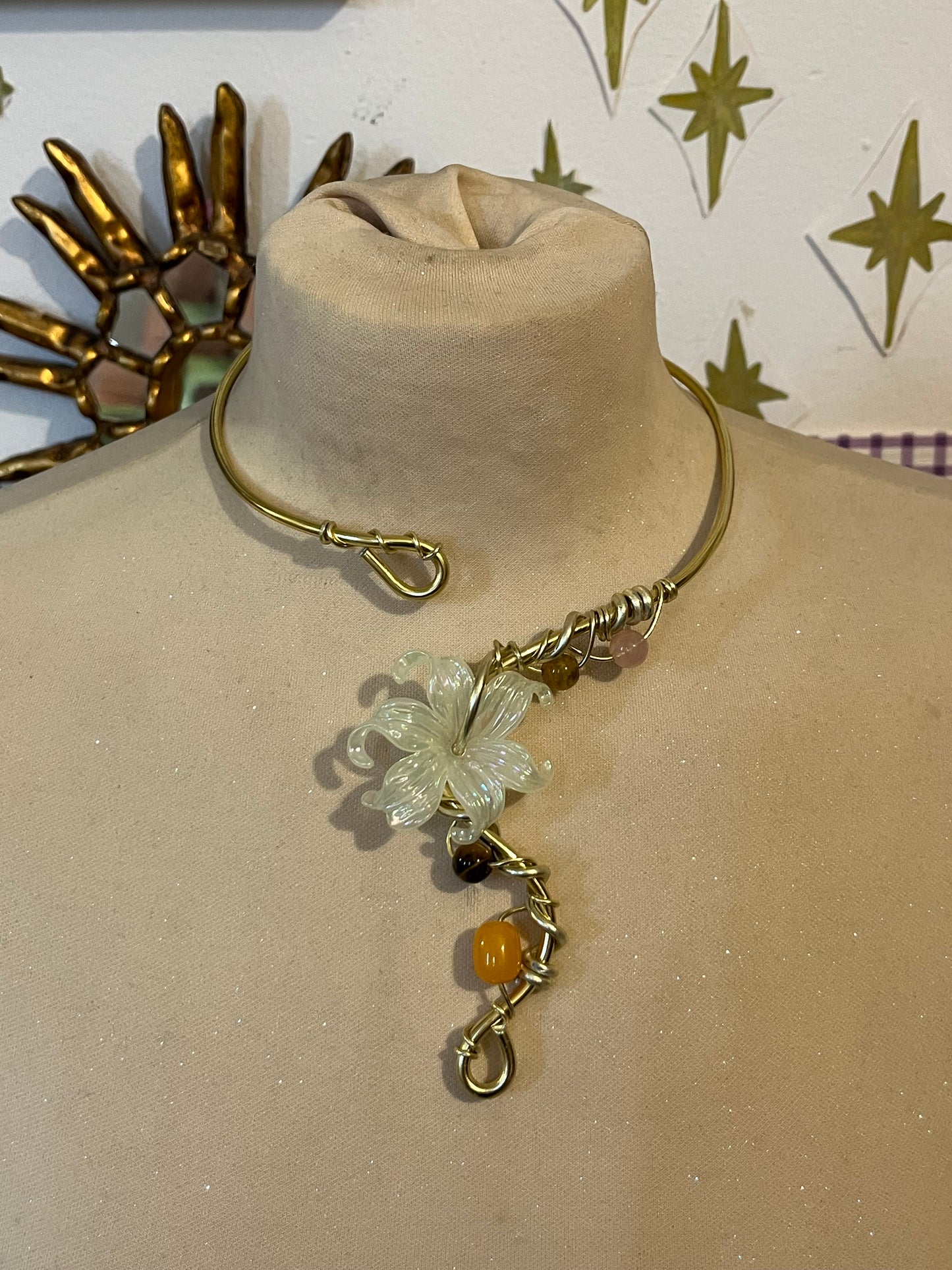 necklace flower beads