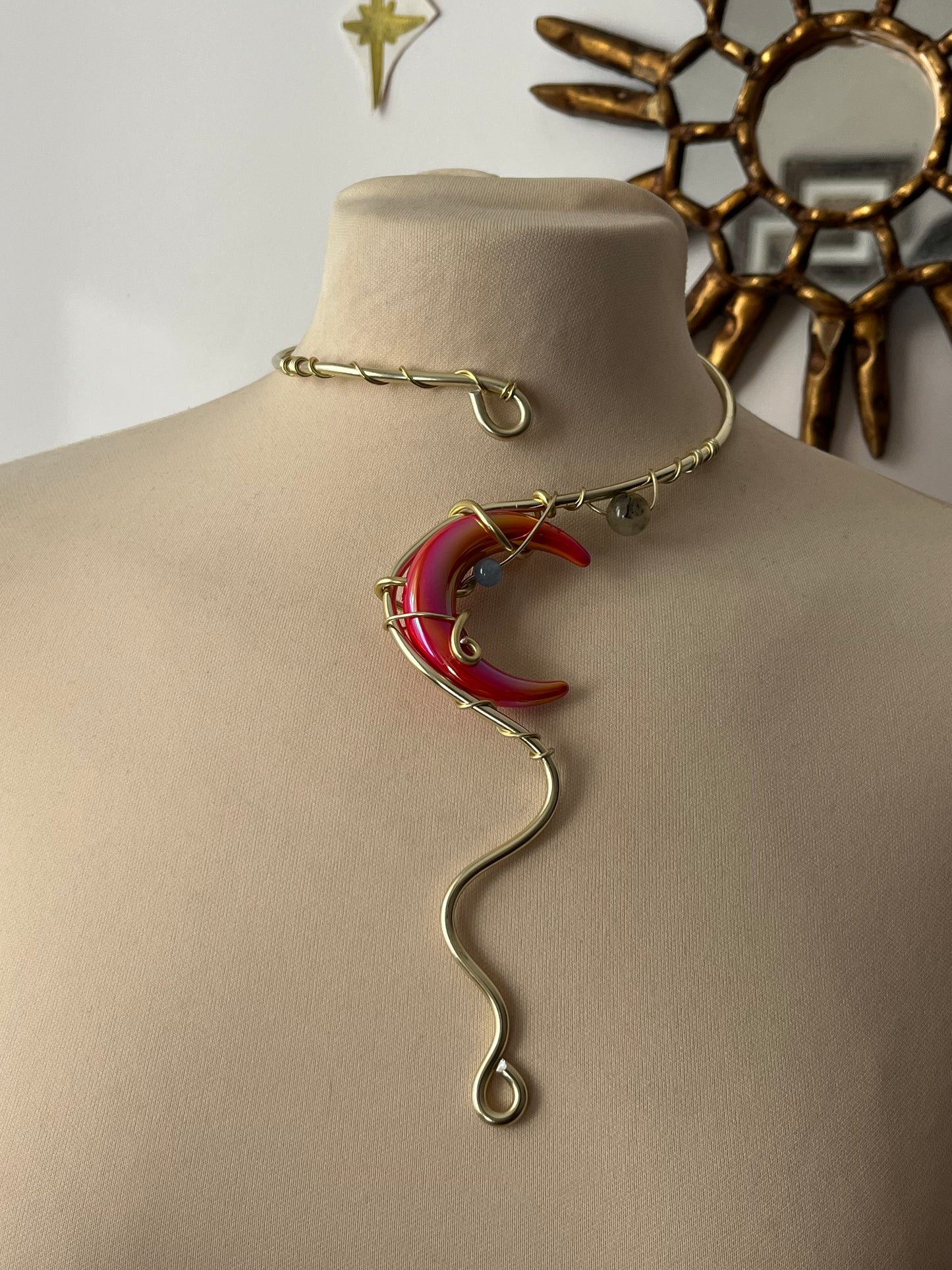 moon beads necklace
