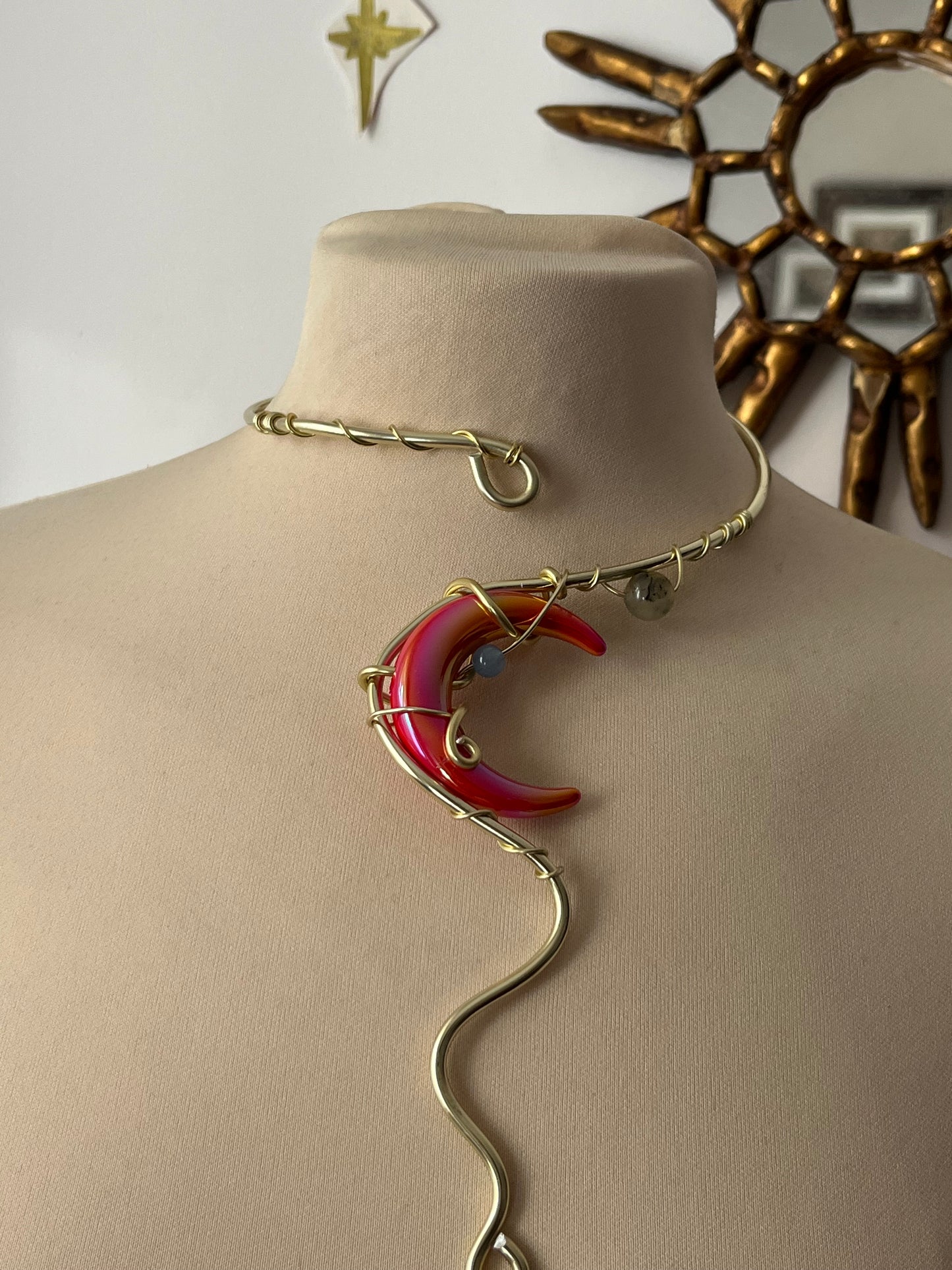 moon beads necklace