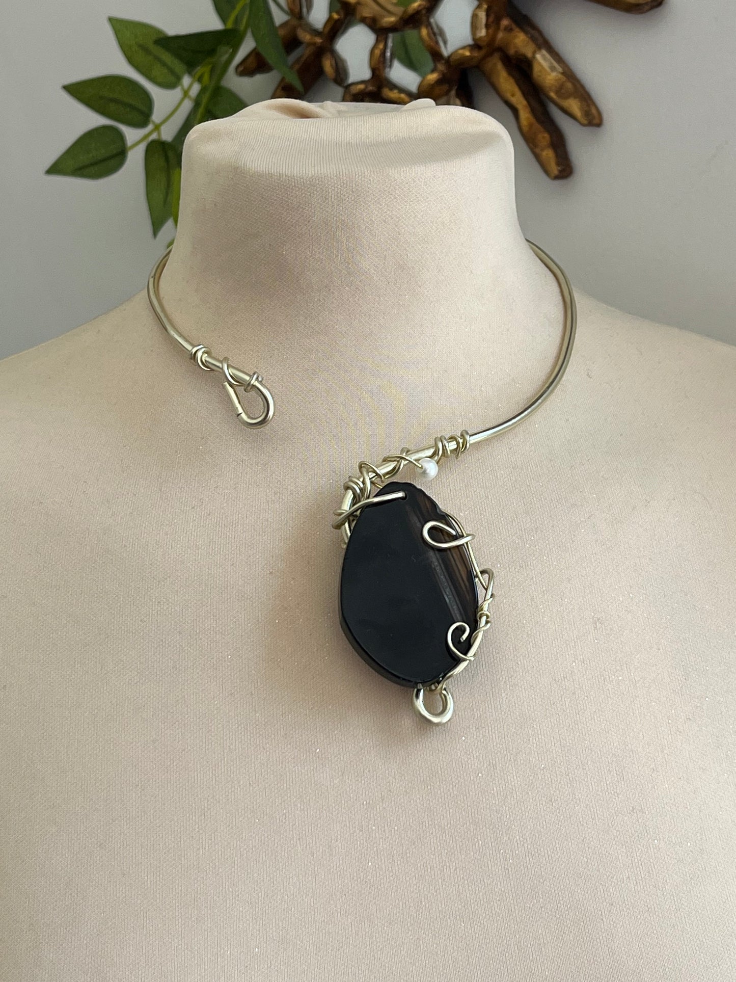 agate pearlmoom necklace