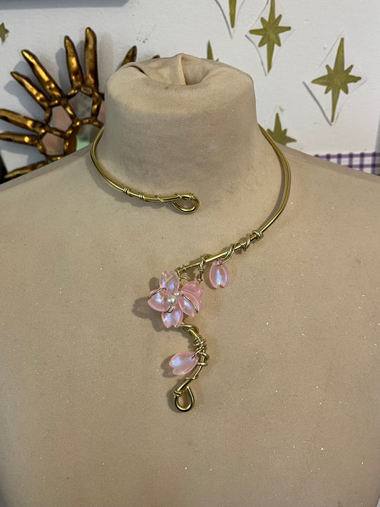necklace sakura flower