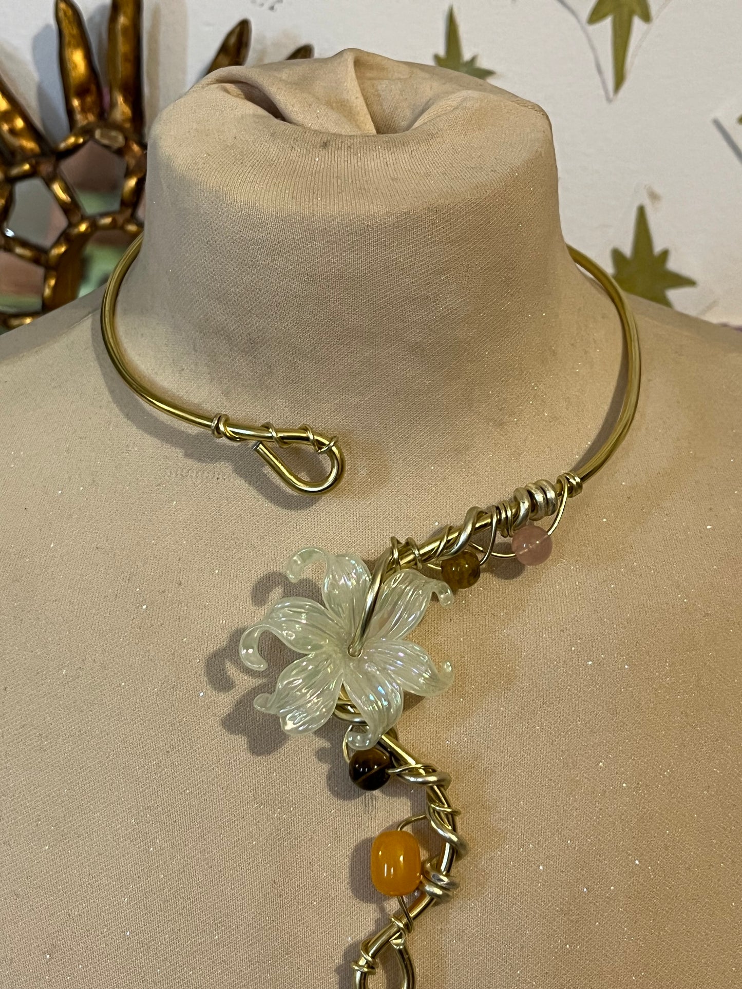 necklace flower beads