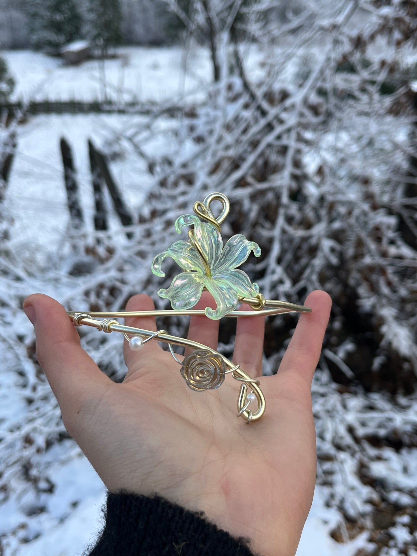 winter armcuff flowers