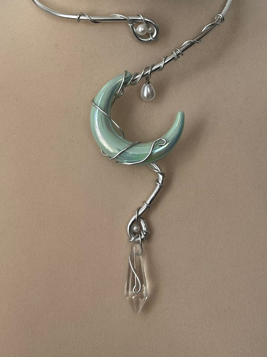 Asphodel Dream moon necklace