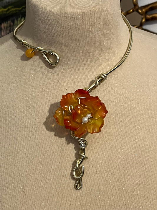 necklace handmade flower