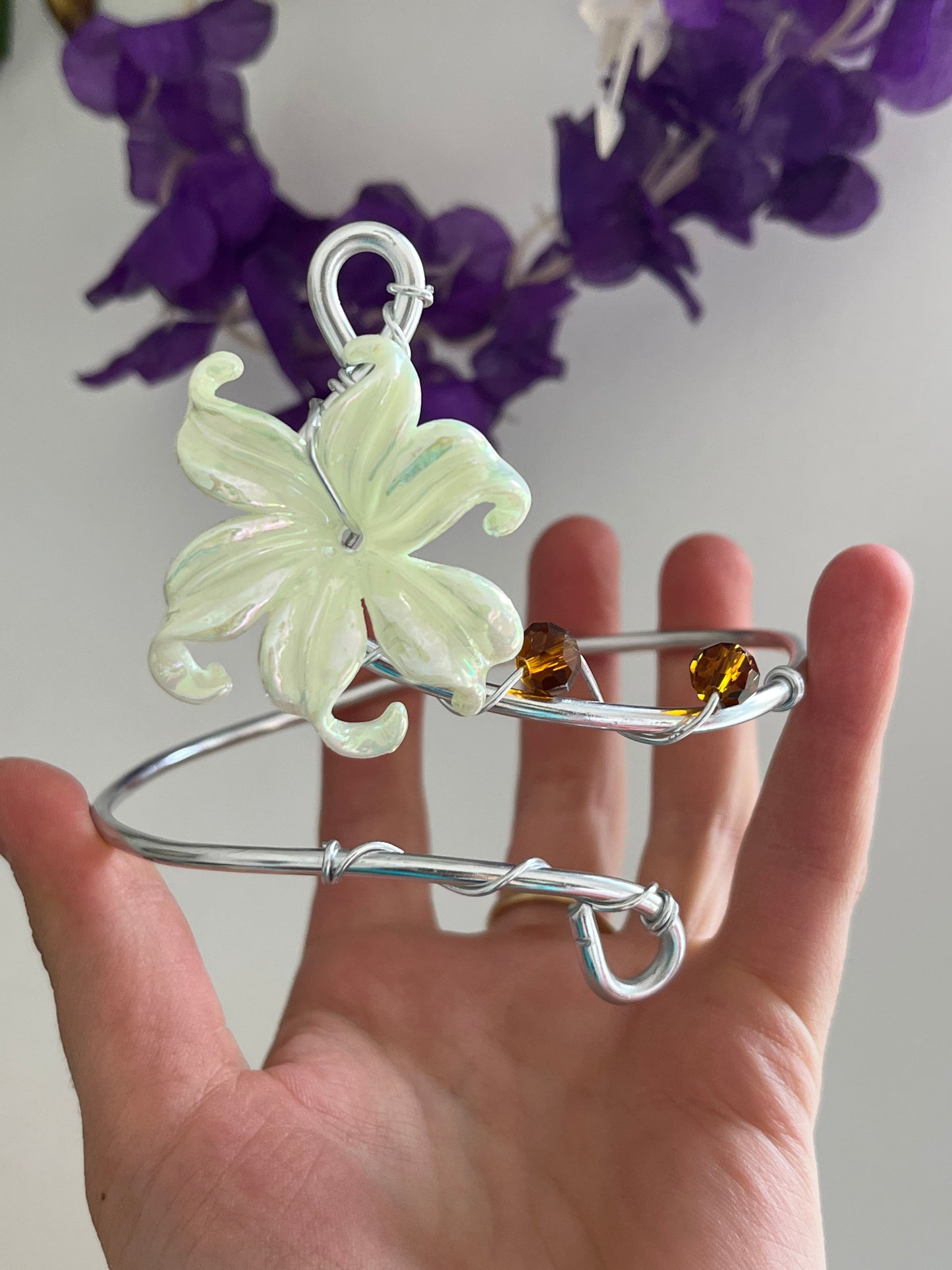 ortensia flower beads armcuff