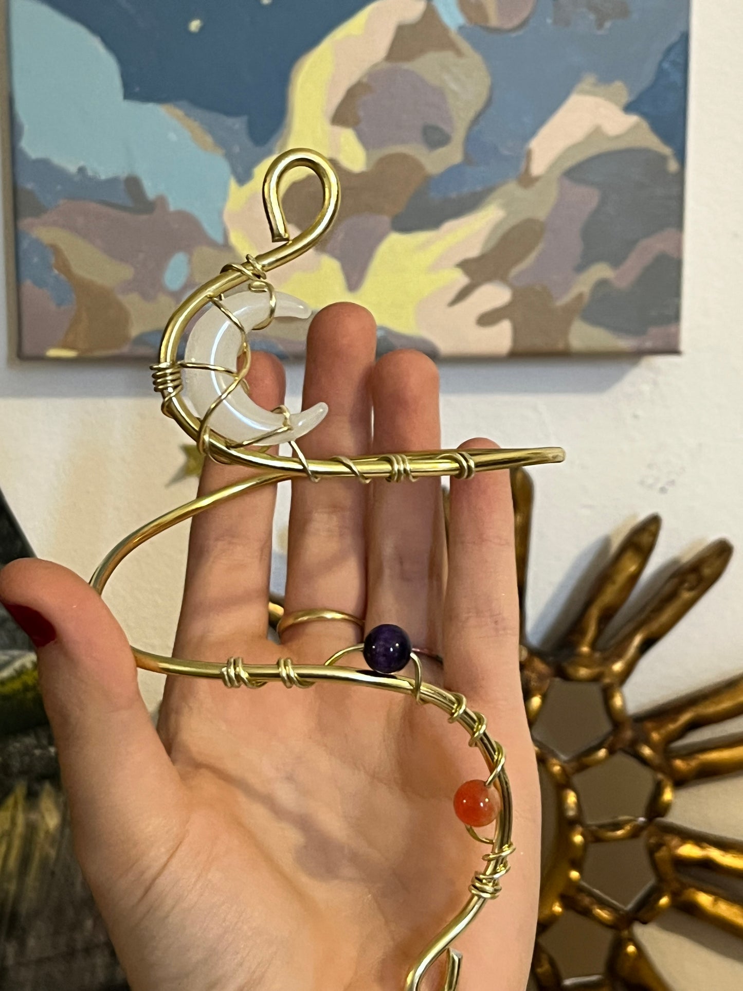 armcuff moon witchy beads