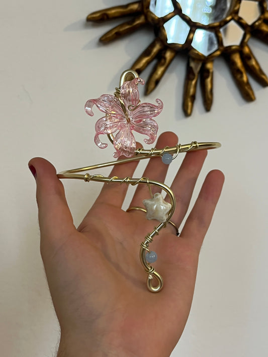 armcuff flower beads