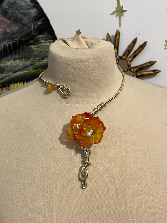 necklace handmade flower