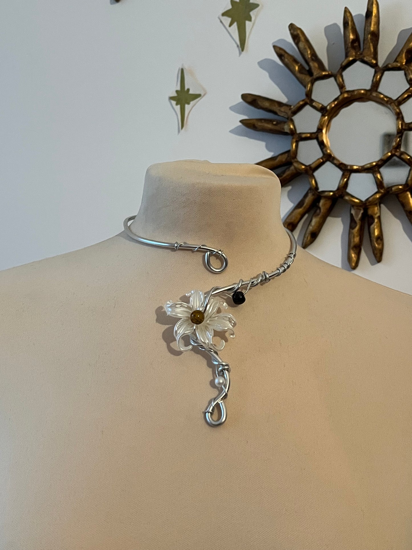 1beads flower necklace