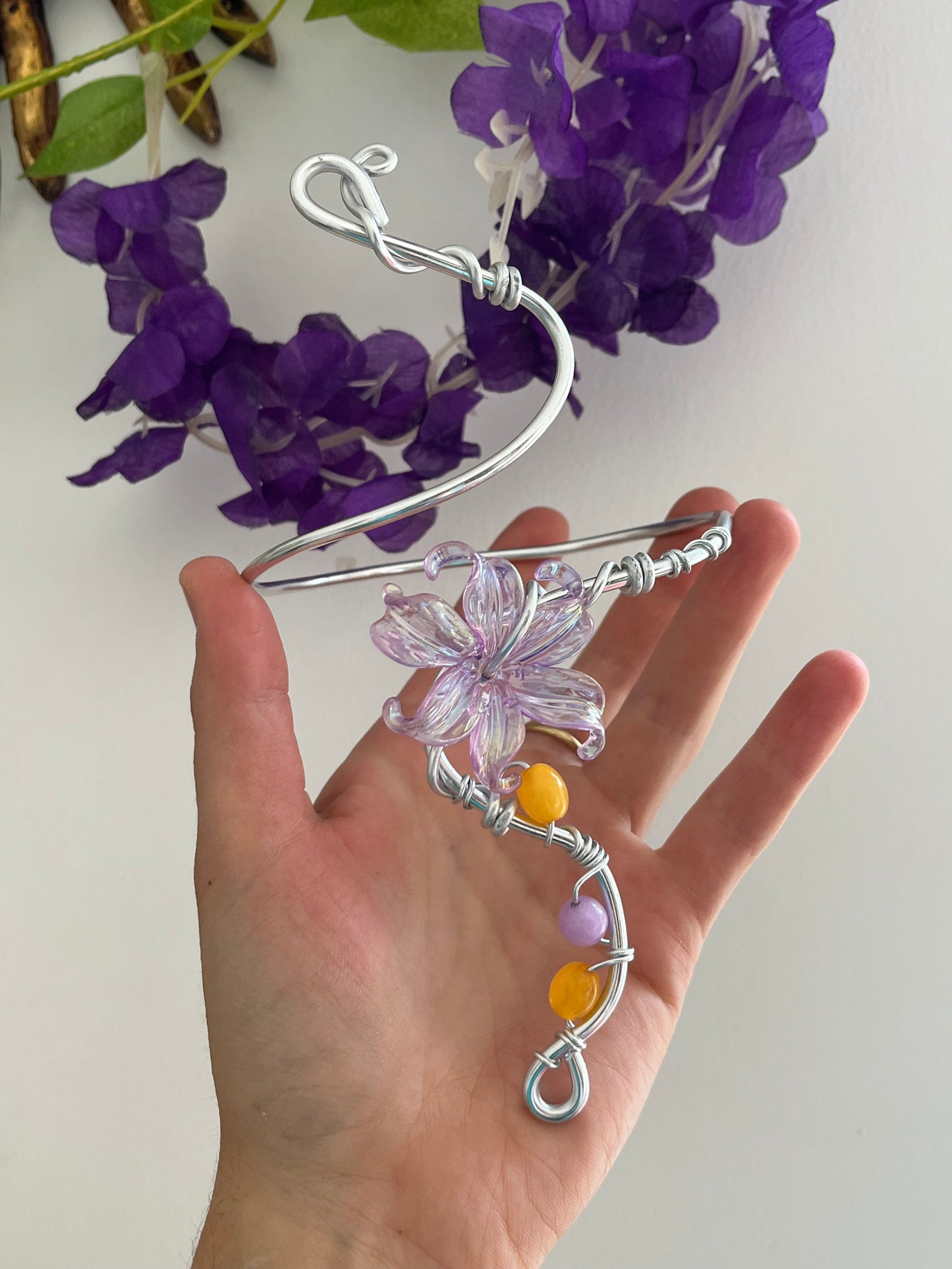 primula orange beads armcuff