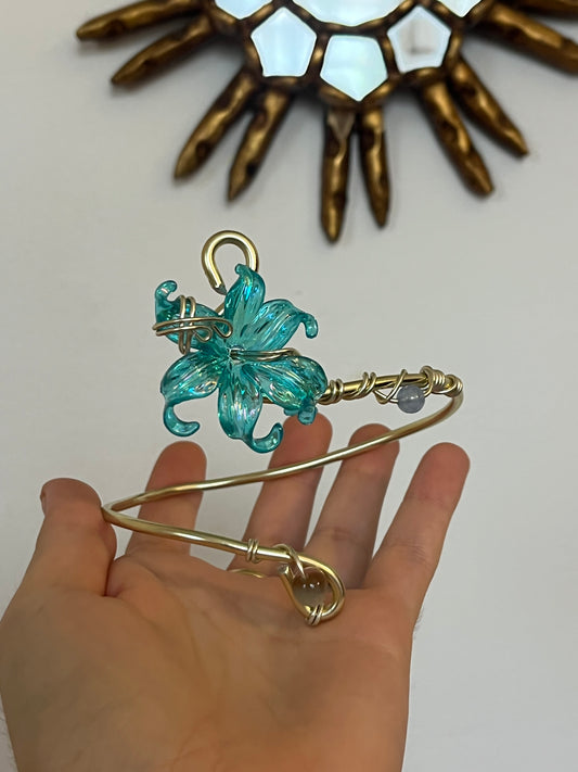 armcuff flower beads