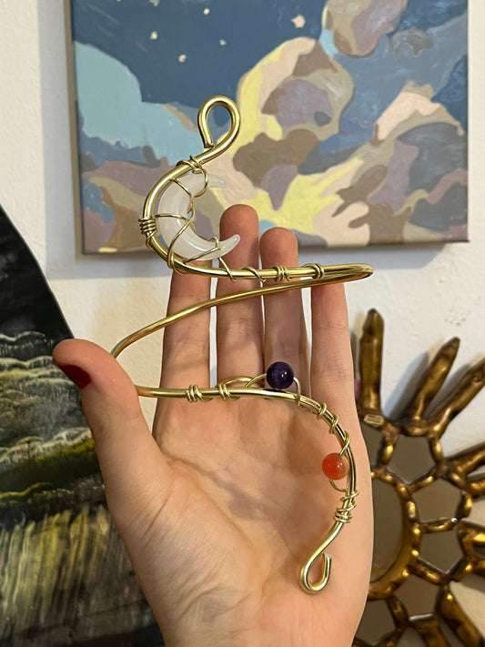armcuff moon witchy beads