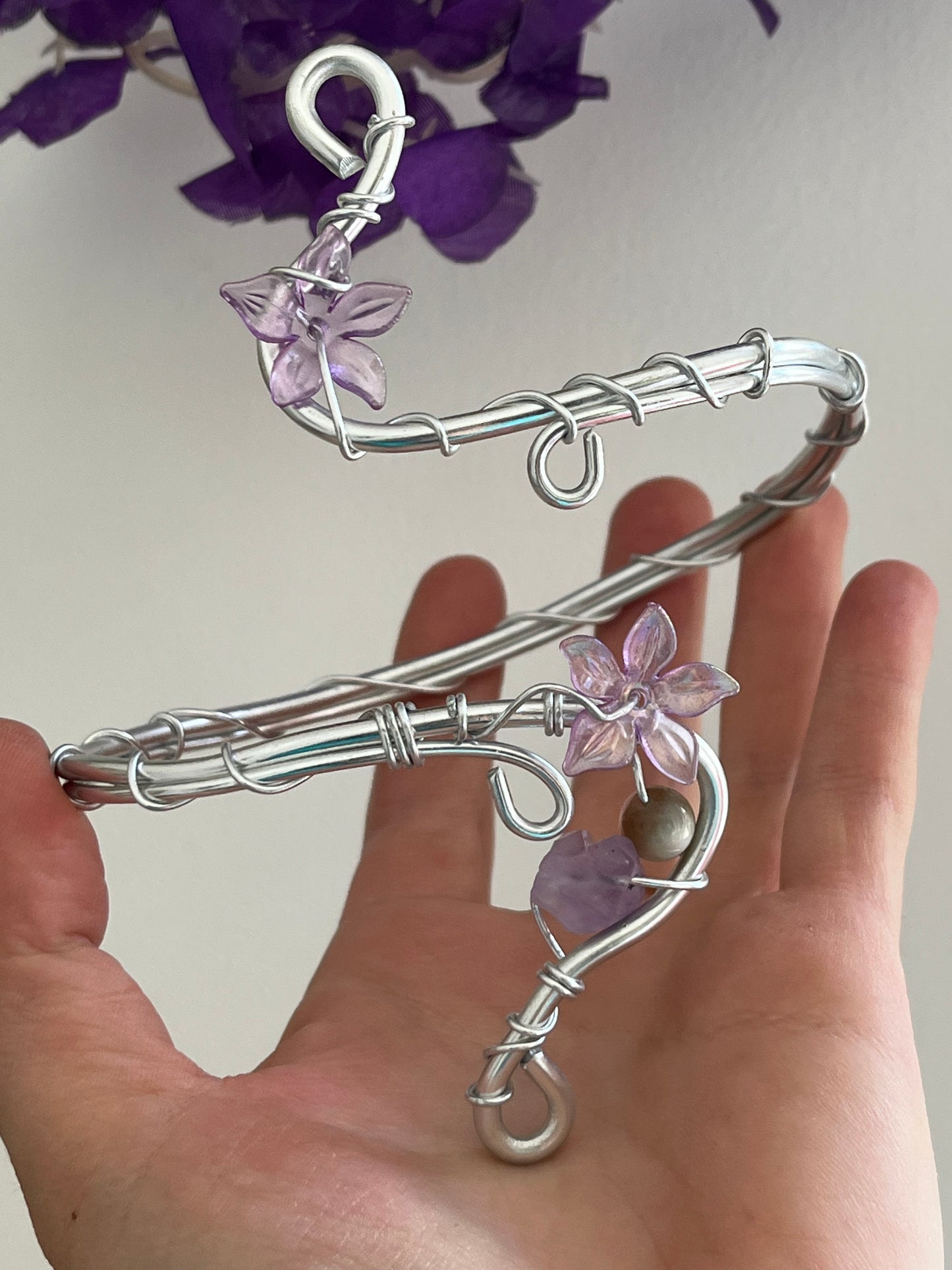 violet flowers armcuff