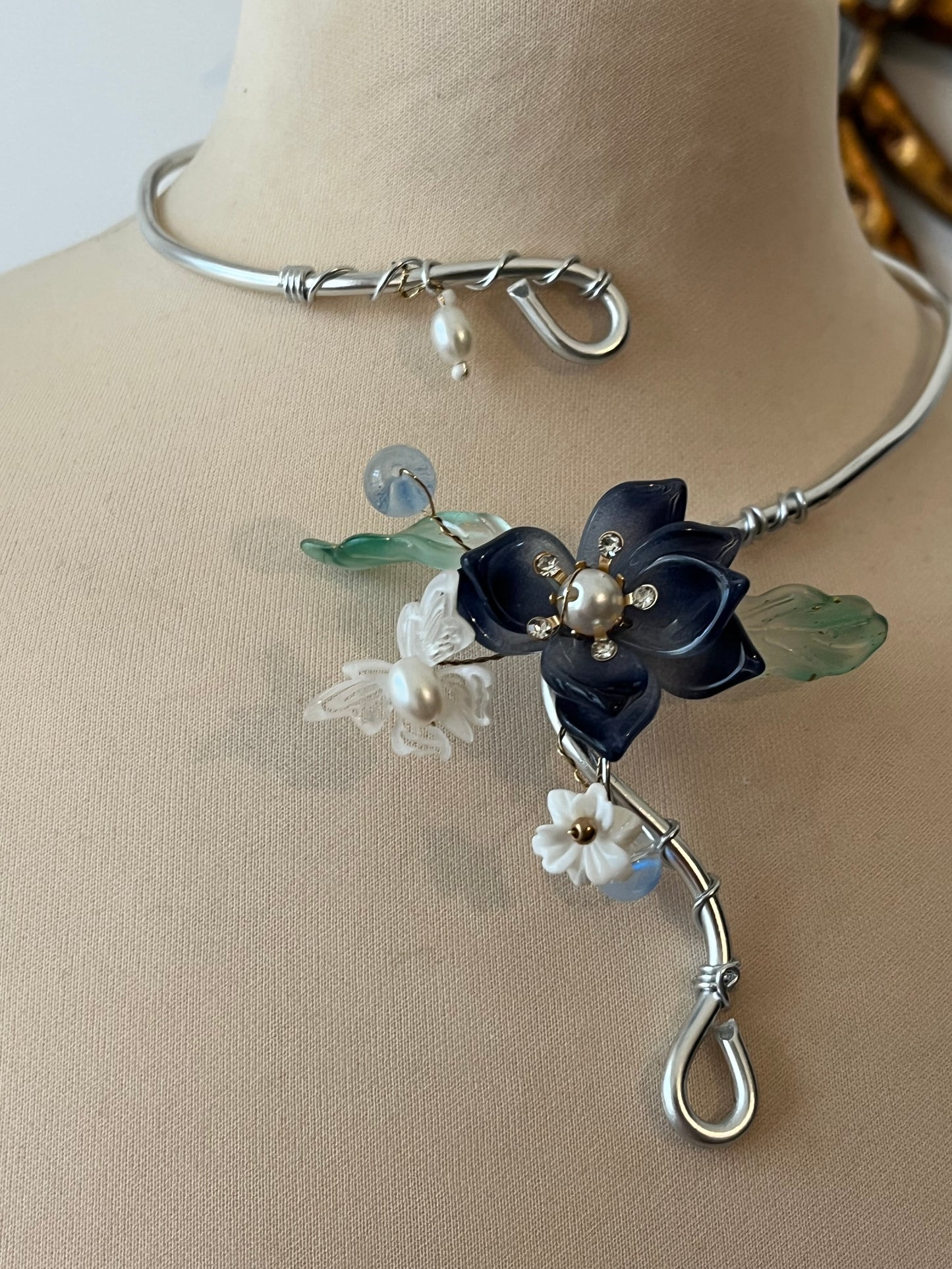 1fairy butterfly flower necklace