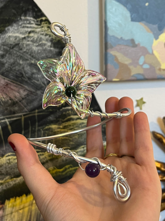 floare de mărgele pentru manșetă