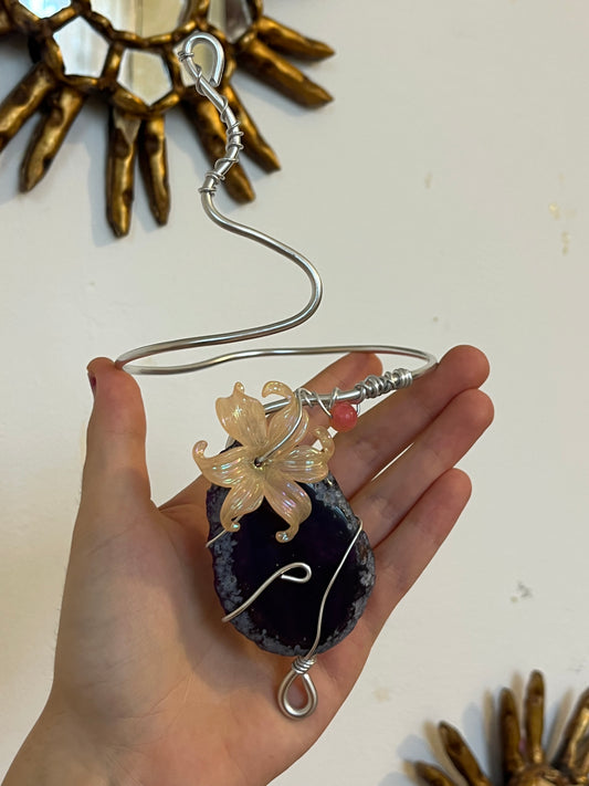 armcuff agate flower
