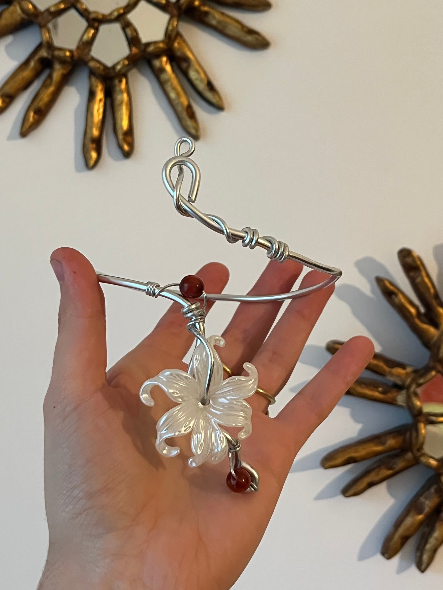 armcuff flower beads