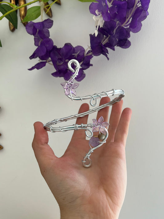 violet flowers armcuff